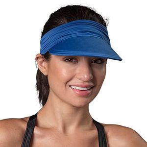 No Headache Fresca Cooling Visor, Instant Cooling Lightweight Performance Running Sun Visor Stretchy Headband SoftFlex Brim Yale Blue