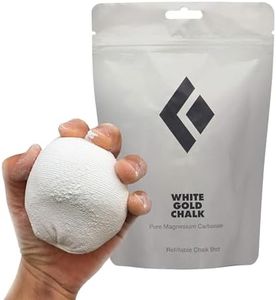 BLACK DIAMOND White Gold Refillable Chalk Shot | Reusable Mesh Chalk Ball | Controlled Chalk Dispersion | Indoor & Outdoor Rock Climbing