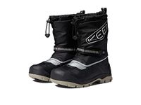 KEEN Little Kid's Snow Troll Winter Insulated Waterproof Boots, Black/Silver, 9 Little Kid's US