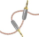 Preffair 3.5mm Male-3.5mm Male Gold Plated OCC Shielded Stereo Auxiliary Cord Aux Cable Compatible for iPhone,Headphone,Tablet, Speaker, Car,HiFi-Amp (Straight to Straight, 3.3 Feet / 1.0M)