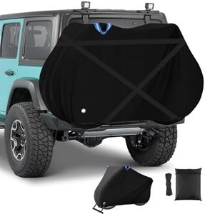 LYHNMW Bike Cover for Transport on Rack, Bicycle Covers for 1 Bikes, Travel Bike Covers Outdoor for Bikes on Rear Bike Rack, Heavy Duty & Waterproof with Lock Hole for Car, Truck, RV