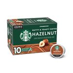 Starbucks Hazelnut Flavored Medium Roast Single Cup Coffee for Keurig Brewers, 1 Box of 10 (10 Total K-Cup pods)