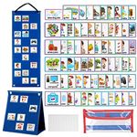 Visual Timetable, Children Visual Now and Next Board Learning Aids Tool with 70 Picture Cards To Support Communication, Daily Routine Chart for Speech and Language, ASD, Autism, Preschool