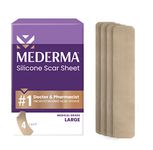 Mederma Large Medical Grade Silicone Scar Sheets; Improves The Appearance of Old and New Scars; for Injury, Burn and Surgery Scars, 4 Count
