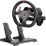 PXN V10 Ultra Direct Drive Racing Wheel, 3.2Nm Force Feedback, Hall Effect Metal Pedals, 4 Aluminum Paddle Shifters, Sim Racing Wheel for PC, PS4, Xbox Series X|S & Xbox One