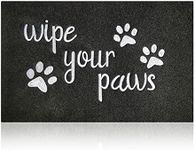 HLFMVWE Large Outdoor Welcome Mat for Front Door Wipe Your Paws Doormat Rubber Non Slip Backing Funny Doormat Indoor Rugs Dog Mat for Entryway Porch,Black 60X90cm