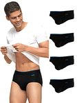 XYXX Men's Underwear Uno IntelliSoft Antimicrobial Micro Modal Brief Pack of 5 (Black ; Black ; Black ; Black ; Black ; M)