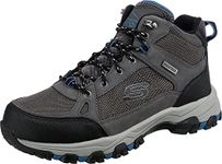 Skechers Men's SELMEN MELANO Hiking Boot, Gray Leather W/Synthetic & Mesh, 7 UK