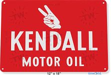 Unoopler 12" x 16" TIN Sign Kendall Motor Oil Metal Decor Wall Art Garage Shop Store Cave