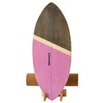 XCMAN Surf Balance Board Trainer with Roller Wooden Exercise Balancing Stability Trainer - Non Slip Surface for Adults Kids|Balance Board Surfing,Skateboarding,Hockey,Yoga