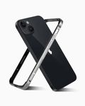 RAEGR iPhone 15 Case | Anodized Aluminum Bumper | Mag-Safe Compatible | Edge Armor Protective Minimal Case Designed for iPhone 15 (6.1-Inch) 2023 - Grey RG10480