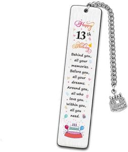 13 Yr Old Birthday Gift Bookmarks for 13 Year Old Boys Girl Birthday Gifts for Nephew Reading Lovers 13th Birthday Gift for Girls Boys Behind You All Your Memories Bookmark