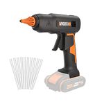 WORX 18V(20V MAX) Cordless Hot Glue Gun WX045.9, 60W, MAX 200℃, Ideal for DIY Crafts, Furniture Assembly, Home Repair, 10 * 11mm Glue Sticks, PowerShare Without Battery & Charger