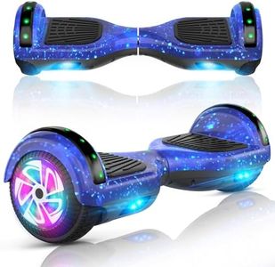 UNI-SUN Hoverboard for Kids, 6.5" Two Wheel Self Balancing Hoverboards with Bluetooth and Lights, Star Blue Hover Board
