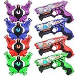 TINOTEEN Laser Tag Guns Set with Vest Infrared Guns, Set of 4 Player