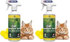 KinderPet® Cat Repellent Spray Big Value 1L Stop Cats Anti Fouling Natural Humane Citrus Spray Cat Deterrent Stops Fouling Digging Pooping Peeing Urinating Scratching (Pack of 2)
