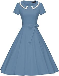 GownTown Womens Dresses 1950s Vintage Swing Stretchy Dresses with Pockets