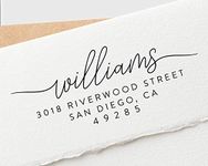 Stamp by Me | Custom Return Address Stamp | Personalized Rubber Stamps | Self-Inking Options | Wood Handle | 4 Lines Text | 2 Typography | Black Ink Customized Impression Embosser |4 Designs to Choose