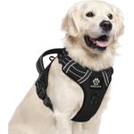 Doggo Bite Premium Reflective Dog Vest Harness| Soft Breathable| Padded Handle| Adjustable Straps & Luxury Buckle | Soft Padded Mesh | No Pull | No-Choke | Chest 28-37inch | All Giant Breeds 35-60Kg