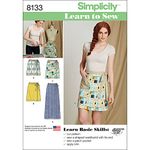 Simplicity US8133A Easy to Sew Women's Wrap Skirt Sewing Pattern Kit, Code 8133, Sizes 6-18