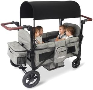4 Seater Wagon Stroller, All-Terrain Aluminum Stroller Wagon for 4 Kids