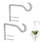 DEDC 2Pcs Heavy Duty Metal Wall Hook Straight Plant Hanger Hanging Basket Bracket Set for Bird Feeders Planters Lanterns Wind Chimes Indoor Outdoor Decoration