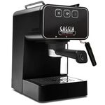 Gaggia Espresso Evolution Manual Coffee Machine and Cappuccino Maker with Milk Frother, Stone Black