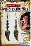 Forum Novelties 66255 Wing Earrings, Gold, Standard