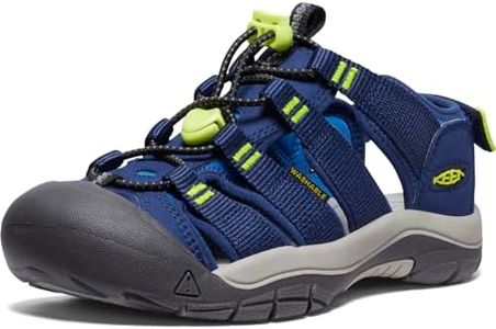 KEEN Newport Boundless Adaptive Alternative Closure Easy On Outdoor Water Sandals, Naval Academy/Evening Primrose, 1 US Unisex Big Kid