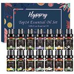 Hyppry Premium Grade Essential Oils Set 14 x 5ml, 100% Pure Natural Aromatherapy Essential Oils for Diffuser for Home Fragrance, Candle & Soap Making, Cleaning, Relaxing