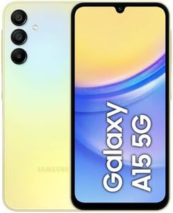 Samsung Galaxy A15 5G, Smartphone Android 14, Display Super AMOLED 6.5" FHD+, 4GB RAM, 128GB, memoria interna espandibile fino a 1TB, Batteria 5.000 mAh, Yellow [Versione Italiana]