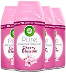 Air Wick Automatic Air Freshener Freshmatic Spray Refills, Cherry Blossom, Pack 4 x 250ml, Natural Essential Oils, Last up to 280 days, Air freshener