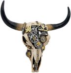 alikiki Steampunk Cow Skull Wall-De