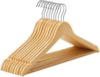 SONGMICS Wooden Hangers, Set of 10,