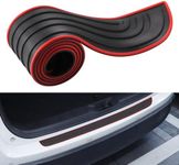 Zocipro Car Rear Bumper Protector, Universal Flexible Rubber Bumper Guard Protector, Anti-scratch Rear Bumper Protector Strip Suitable for Car Pickup SUV Truck (36" x 2.75")
