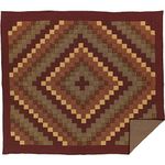 VHC Brands Rustic & Lodge Primitive Bedding-Heritage Farms Red Quilt, King, Burgundy