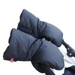 LIOOBO Stroller Hand Muff Baby Pushchair Hand Gloves Pram Hand Warmer Windproof Baby Carriage Gloves Black