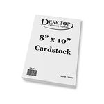 White 8" x 10" Cardstock - Blank SUPER Thick Paper - Heavy Weight 120lb Cover Card Stock for Inkjet & Laser Printer - 15 Sheets