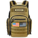 Diaper Bag Backpack for Dad, Tactical Baby Bag for Men Multifunction Travel Backpack, Insulated Bottle Pouch, Military Baby Backpack for Men and Woman Unisex Toddler Gear with Flag Patch