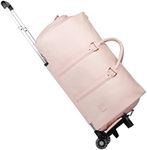 seyfocnia Rolling Garment Bags,Garment Bag with Wheels Travel Garment Bag with Shoe Compartment Rolling Duffle Bag with Wheels, [A]pink, Travel Garment Bag