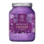 Sea Salt Lavender with Natural Lavender Essential Oil 1300g - Lavender Bath Salts - Best for Good Sleep - Stress Relief - Beauty - Relaxing - Bathing - Body Care