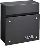 Wall-Mounted Modern Locking Mailbox from Bailey Boxes: Enhance Your Home with The Dalton - 14.25" H x 14" W x 5.75" D. Elevate Your Space with This Stylish Addition.