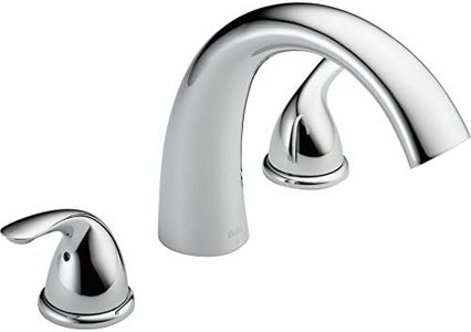 Delta Faucet Classic 2-Handle Widespread Roman Tub Faucet, Chrome Tub Faucet, Roman Bathtub Faucet, Delta Roman Tub Faucet, Tub Filler, Chrome T2705 (Valve Not Included)