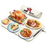Food Warming Mat for Buffet, VEPOKA Food Warming Mats for Countertop, Electric Warming Tray with 7 Temperature Levels & Auto Shut-Off, Food Warmers for Parties, Gatherings, Everyday Use