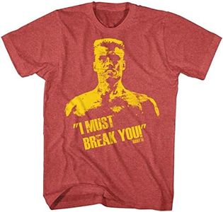 American Classics Rocky MGM Movie Drago I Must Break You Adult T-Shirt Tee Red