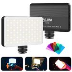 Led Panel Light, VIJIM VL120 Photo Light with 3100 mAh Battery Rechargeable, 3200-6500K Bi-color Dimmable, Camera lighting with Color Filters for DSRL Cameras and Camcorders