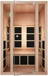 JNH Lifestyles 2-Person Ensi Cedar Home Infrared Sauna Ultra-Low EMF – Indoor Personal Wellness Spa for House and Gym