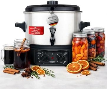 Stagecaptain GWK-16A Glühweinkocher - Einkochautomat mit 16 Liter - 2000 Watt - Gebürsteter Edelstahl - Einfache Bedienung (Temperatur und Zeitschaltuhr) - Abschaltautomatik - Silber