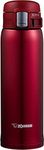 Zojirushi SM-SD48RC Stainless Steel Mug, 16-Ounce, Clear Red