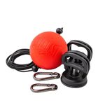 Everlast Powerlock Double End Reflex Ball – Customizable Height, Adjustable Rope Length, Storage Pouch & Suction Cup Mounts Included – One Size, Great for Hand-Eye Coordination, Reflex Improvement